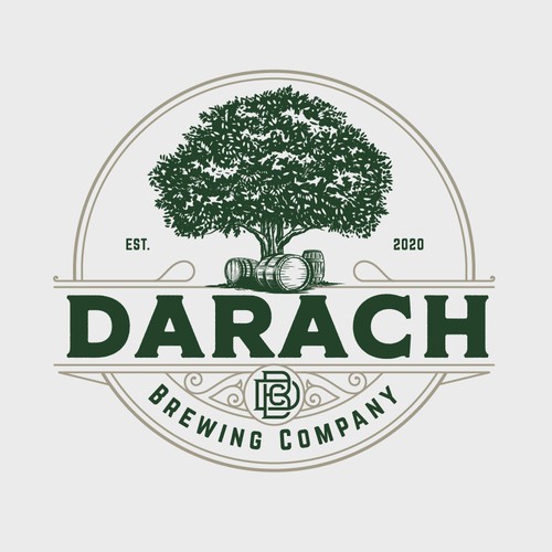 Sophisticated Brewery logo incorporating oak elements デザイン by mata_hati