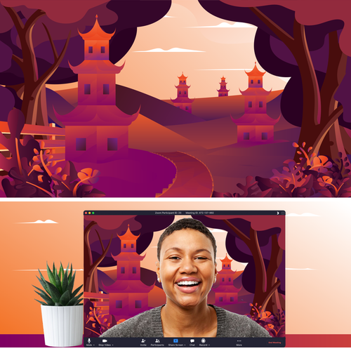 Community Contest | Illustrate your happy place as a virtual background (multiple winners!) Design by artnazu