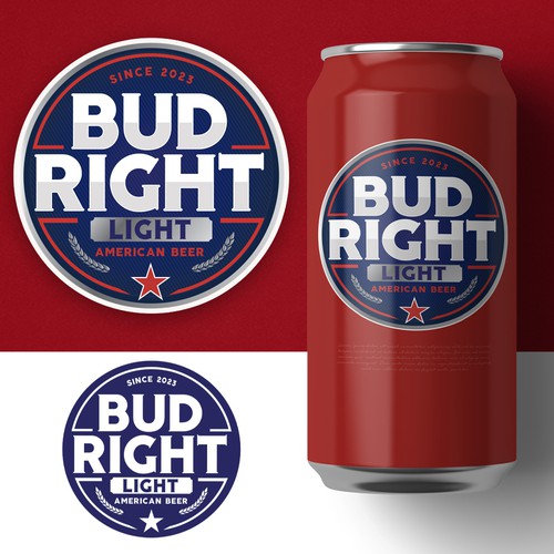 Bud Right.  The great new American Beer for good ol' fashioned American beer drinkers. Design by Sebastiano"