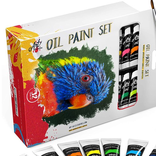 Art Accelerators Oil Paint Set - 32 Color Painting Set for Artists