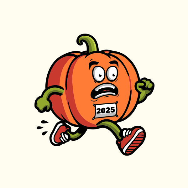 Cute Pumpkin Running Mascot