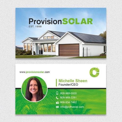 Solar Business Cards Design by larissajorge