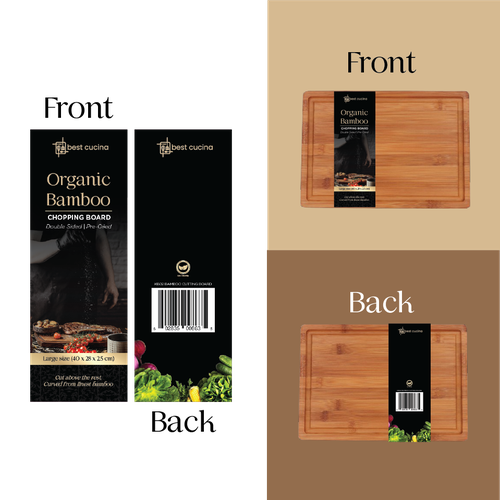 Bamboo Chopping Board Colour Card (2 Bamboo Chopping Board Models) Design by Kesmaslyfe Studio