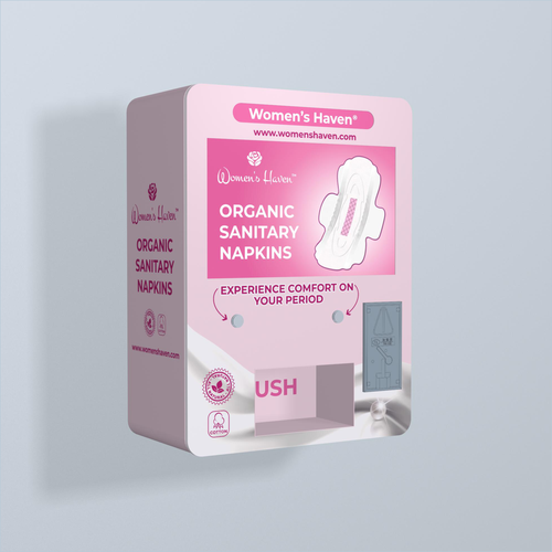 Vending Machine Signage for Feminine Product brand Design by Vitalia.m