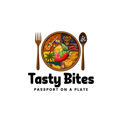 Design a Bold, Soulful Logo for Tasty Bites – Caribbean Meets Southern Comfort Design by TA Shorif