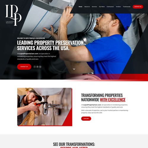 Design a Modern Property Preservation Website Company Design by keilaMaria