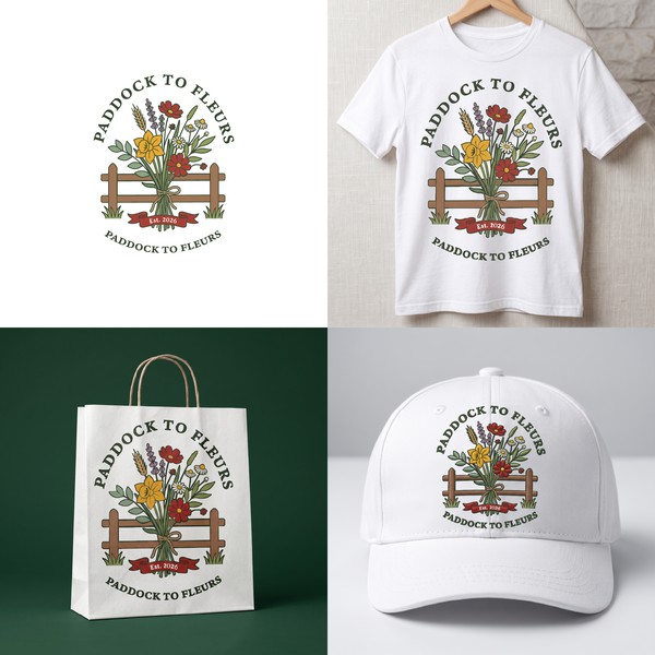 Design by Cubex Design titled "PADDOCK TO FLEUrs lofo"