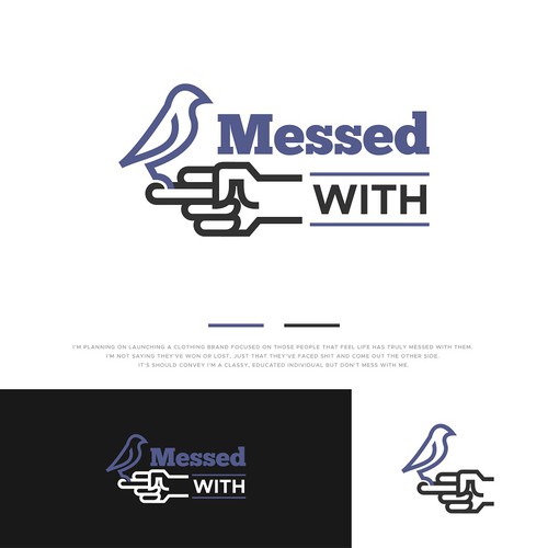 'Messed With' Logo Design Design by EvStudio