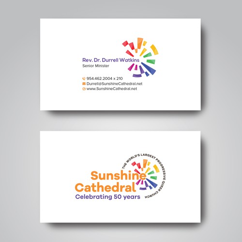 Business Card for Growing Progressing LGBTQ Church Design by Birendra Chandra Das