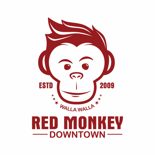 new monkey logo Design by d'jront