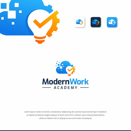 Logo eLearning Plattform Microsoft Cloud (Modern Work Academy) Diseño de immortal™