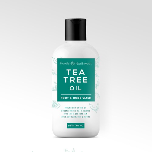 Design Updated Tea Tree Body Wash Label por bow wow wow