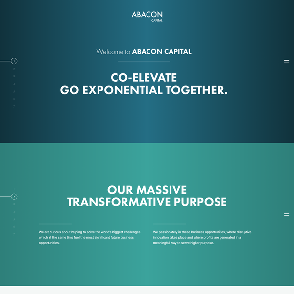 Design by Degie Tatanusa titled "Modern Corporate Website for Abacon Capital"