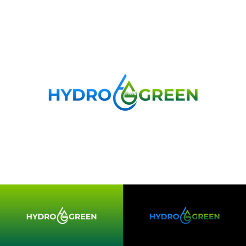 Sleek bold logo for hydroseeding company water droplet/grass Design by elastis