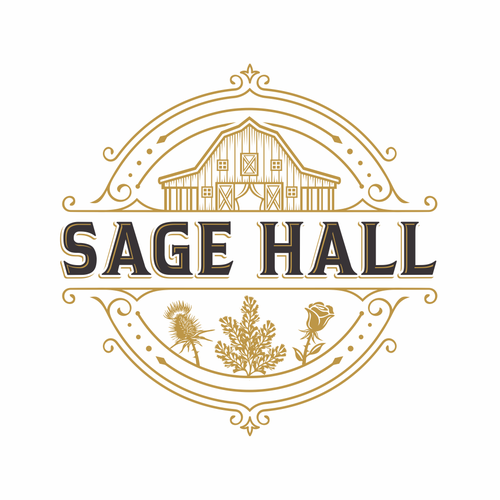 Sage Hall - Country Swing Dance & Wedding Venue Logo Design réalisé par IrfanSe