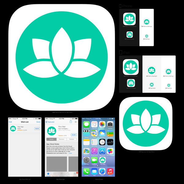 New Yoga app icon for iOS