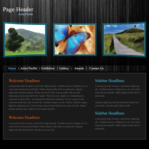 One page Website Templates Design by PradG