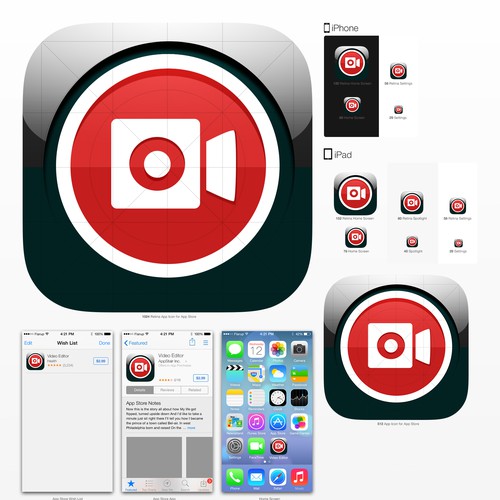 We need new movie app icon for iOS7 ** guaranteed ** デザイン by Creart.ar