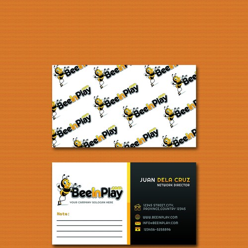 Help BeeInPlay with a Business Card Diseño de Ashley Perez