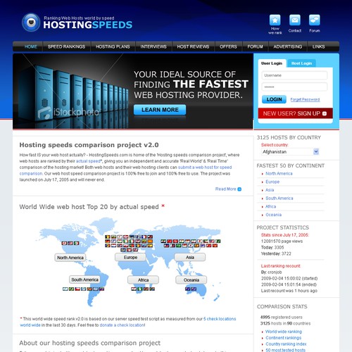 Hosting speeds project needs a web 2.0 design Design by pooja_pm