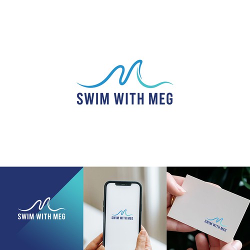 "Fun swim lesson design that says professional and fun! Can’t wait to use on my car, website and SM" winning Logo design