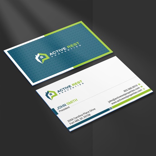 Modern Business Cards for Active Rest Properties Design by fastdesign86