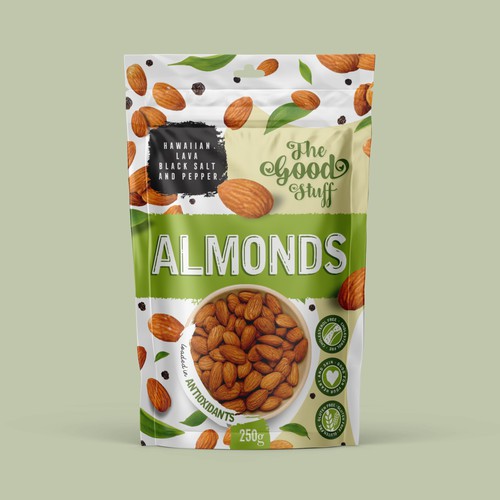 Design a standout packaging for a Nuts & Seeds Standee Pouch Design by Aidesignconcepts