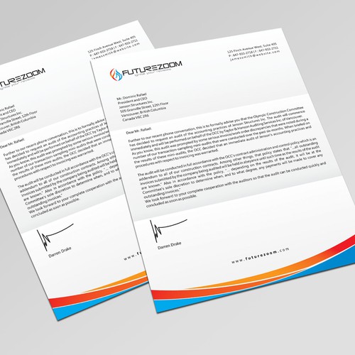 Business Card/ identity package for FutureZoom- logo PSD attached Diseño de LaTovan