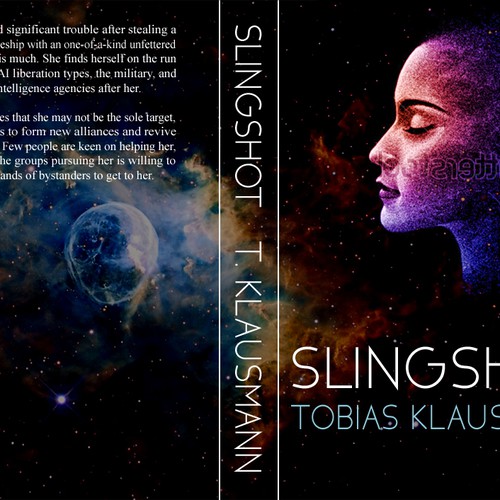 Book cover for SF novel "Slingshot" Réalisé par LSDdesign