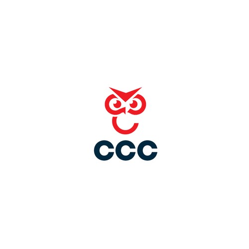 Business service logo with owl symbol Design by Champious™