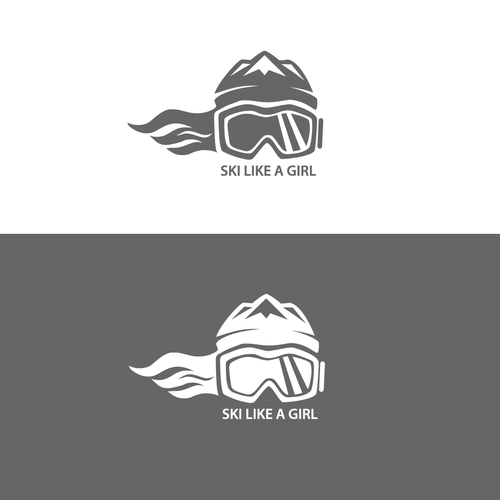 a classic yet fun logo for the fearless, confident, sporty, fun badass female skier full of spirit Design por PUJYE-O