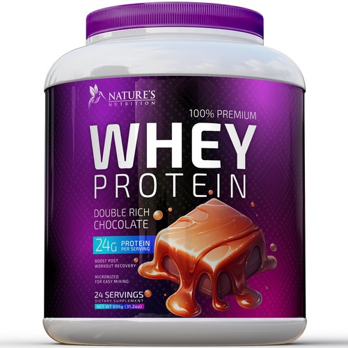 Diseño de Tasty Whey Protein Chocolate Design Needed for Nature's Nutrition de R O S H I N