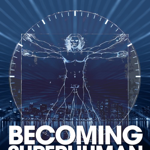 "Becoming Superhuman" Book Cover Diseño de David Armstrong