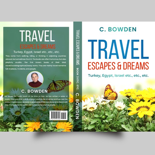 Cover for a travel/autobiography/brief essay book Design by NoBoundaries