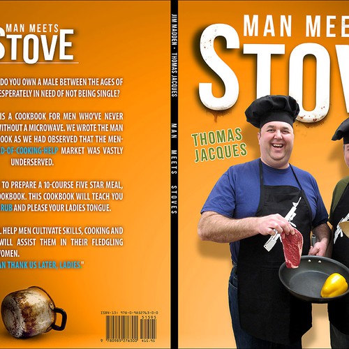 "Man Meets Stove" needs a Book Cover Design by Venanzio