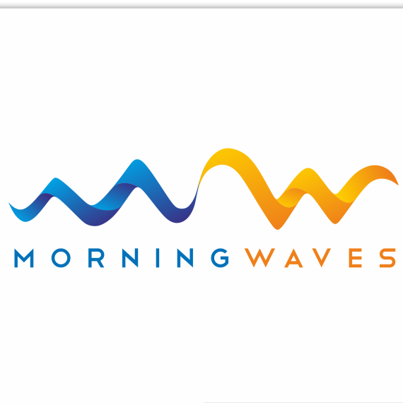 Wave logo with the title 'logo for Morning Waves'