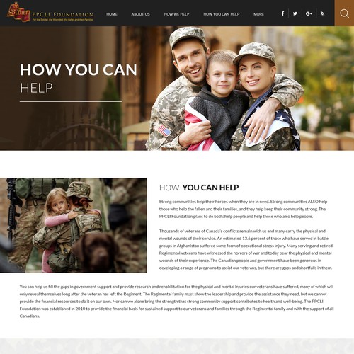 PPCLI Foundation website Design von ♾️e2infinity♾️