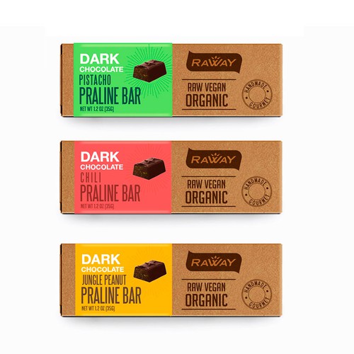 Raway Organic Chocolate needs a powerful, unique design. Design by ✅mwcreativesolutions
