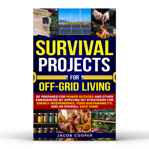 Book Cover for Off-Grid Survival Projects Design by NajninD