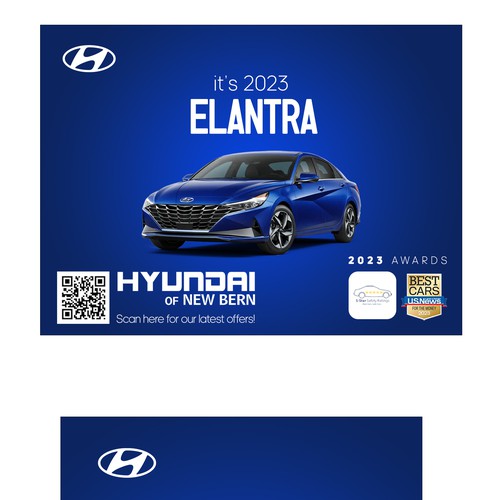 Flyer for Hyundai car dealership showing off the new Palisade and Elantra Design by Trifecta Design