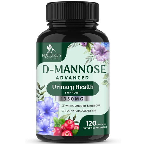 Colorful D-Mannose Design Needed for Nature's Nutrition Design by R O S H I N