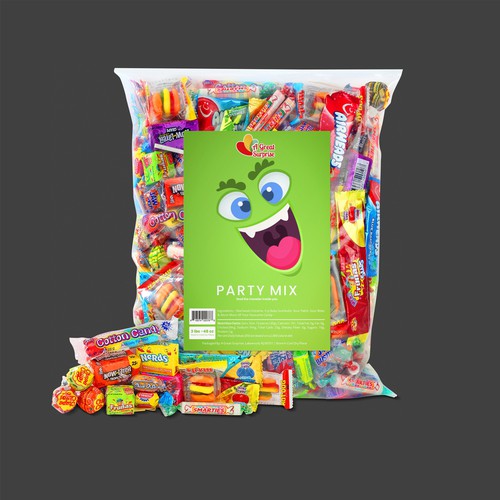 Design a modern, clean, chic, and professional candy label. Design by Rajan Bhatla