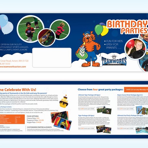 Birthday Party Brochure for Sport & Recreation Facility-ontwerp door Revthy