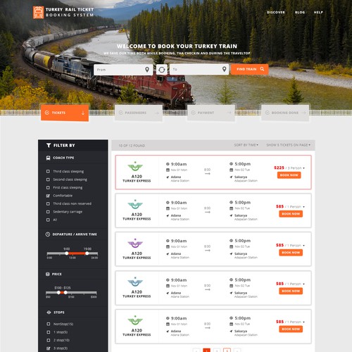 Train Ticket Website | concurso Diseño web