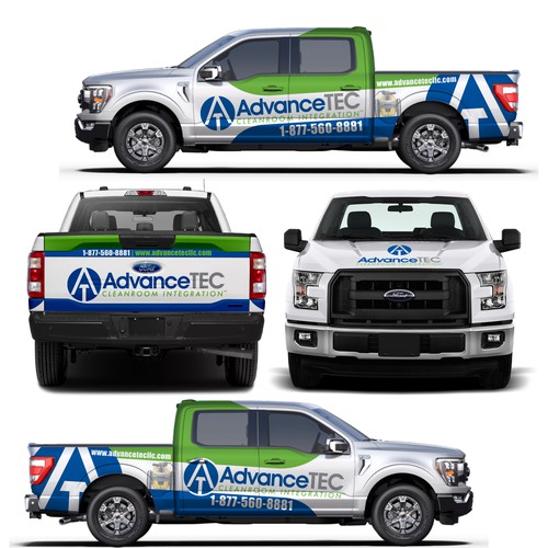 Design a Cutting-Edge, Classy Truck Wrap for AdvanceTEC – Highlighting Innovative Technology Design by Tanny Dew ❤︎