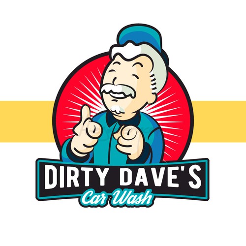 Car Wash Mascot with Logo Design by The Greeny Cat