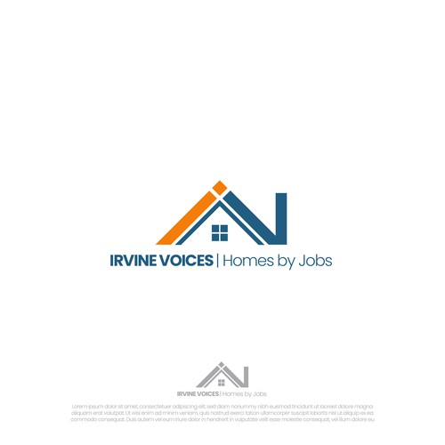 Irvine Voices - Homes for Jobs Logo Réalisé par alxdryoga