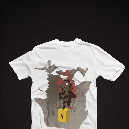 Zombie Apocalypse Tour T-Shirt for The News Junkie  Design by iulianiancu