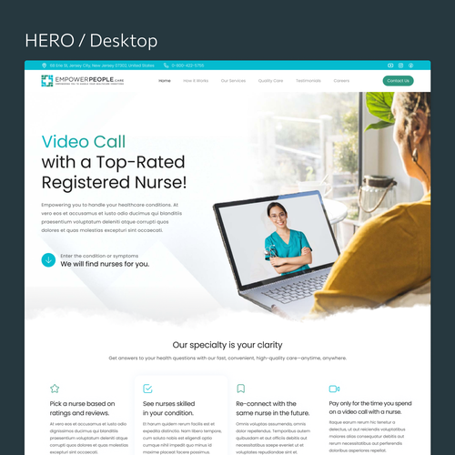 Landing page design contest entry by RFNco