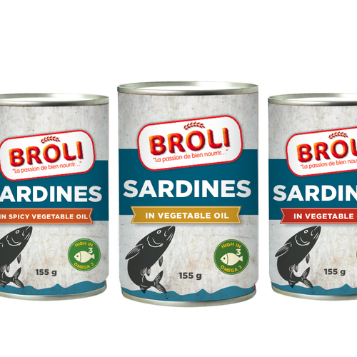 Wanted: New label for our BROLI sardines tins Design by Nelle1